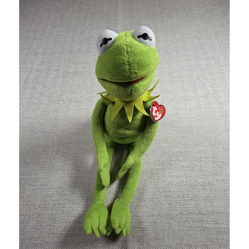 TY Beanie Baby Buddy Kermit the Frog Plush with Tags Disney Muppets 16"